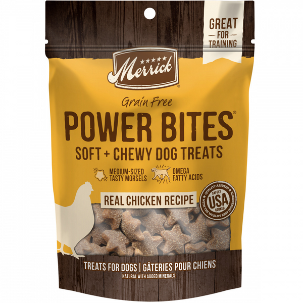 Merrick Power Bites Grain Free Chicken Recipe Dog Treats NYC Pet