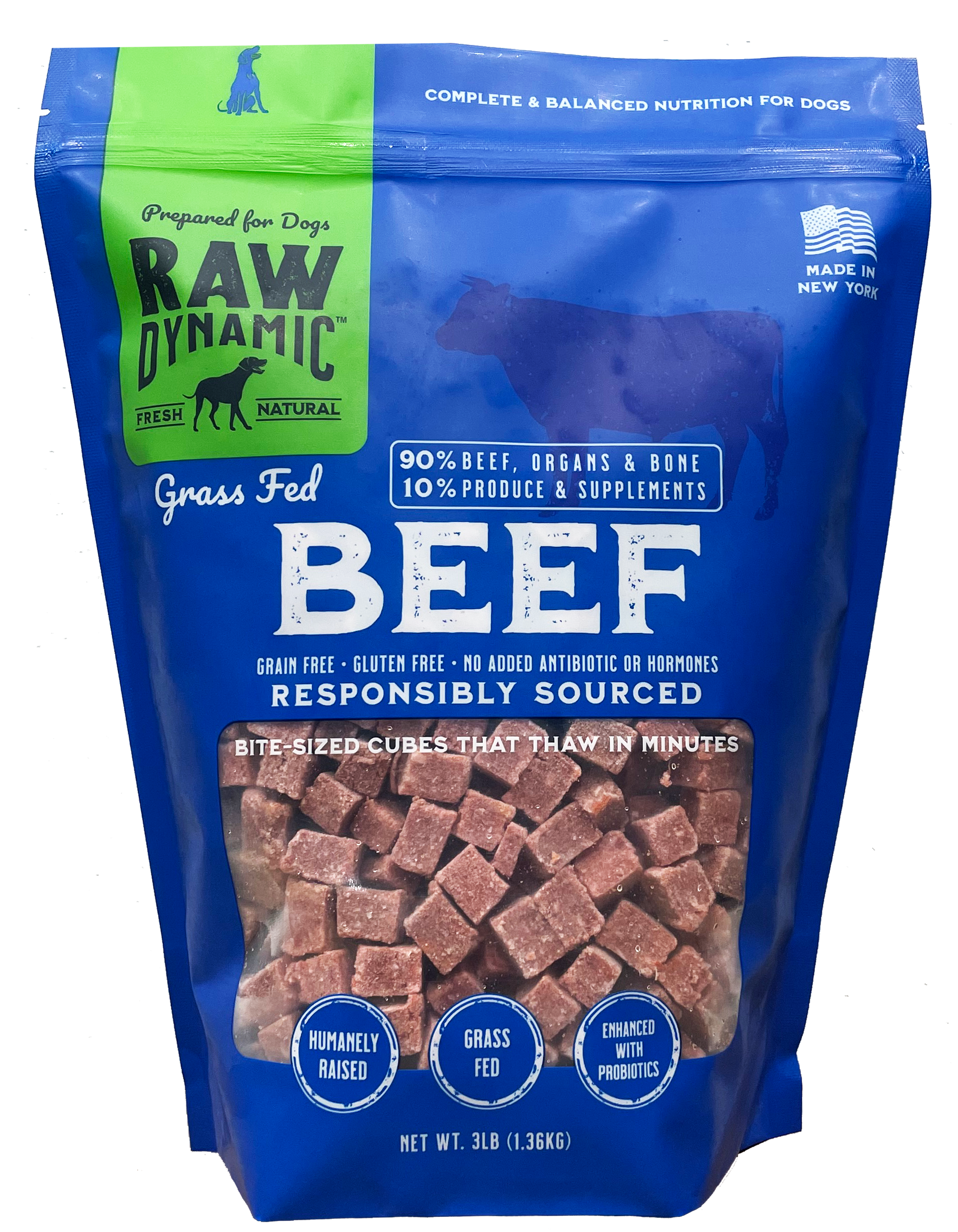 Raw Dynamic Frozen Beef Formula for Dogs