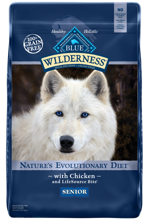 Blue Buffalo Wilderness Senior Grain-Free Chicken Recipe Dry Dog Food