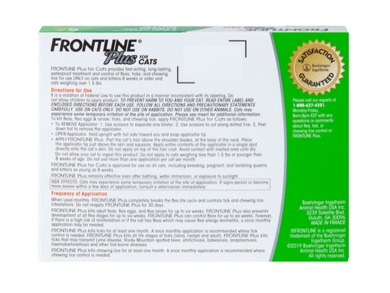 Applying on sale frontline plus