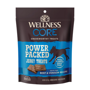 Wellness Core Power Packed Jerky Treats Beef & Venison Recipe 4oz
