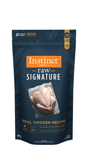 Instinct Canine Raw Signature Frozen Patties Real Chicken Recipe