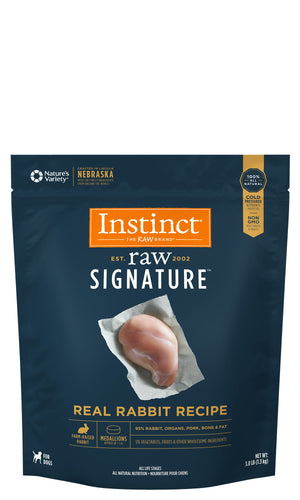 Instinct Canine Raw Signature Frozen Medallions Real Rabbit Recipe