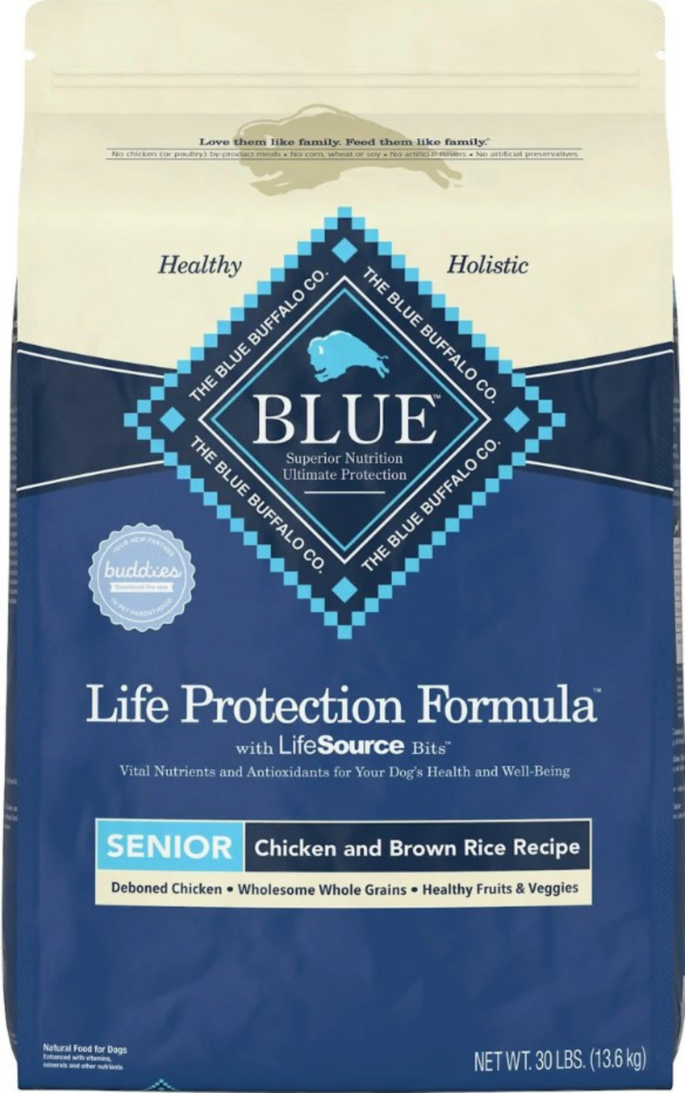Blue Buffalo Life Protection Formula Senior Chicken Brown Rice Recipe Dry Dog Food