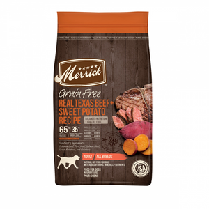 Merrick Premium Grain Free Dry Adult Dog Food Wholesome And Natural Kibble Real Texas Beef And Sweet Potato