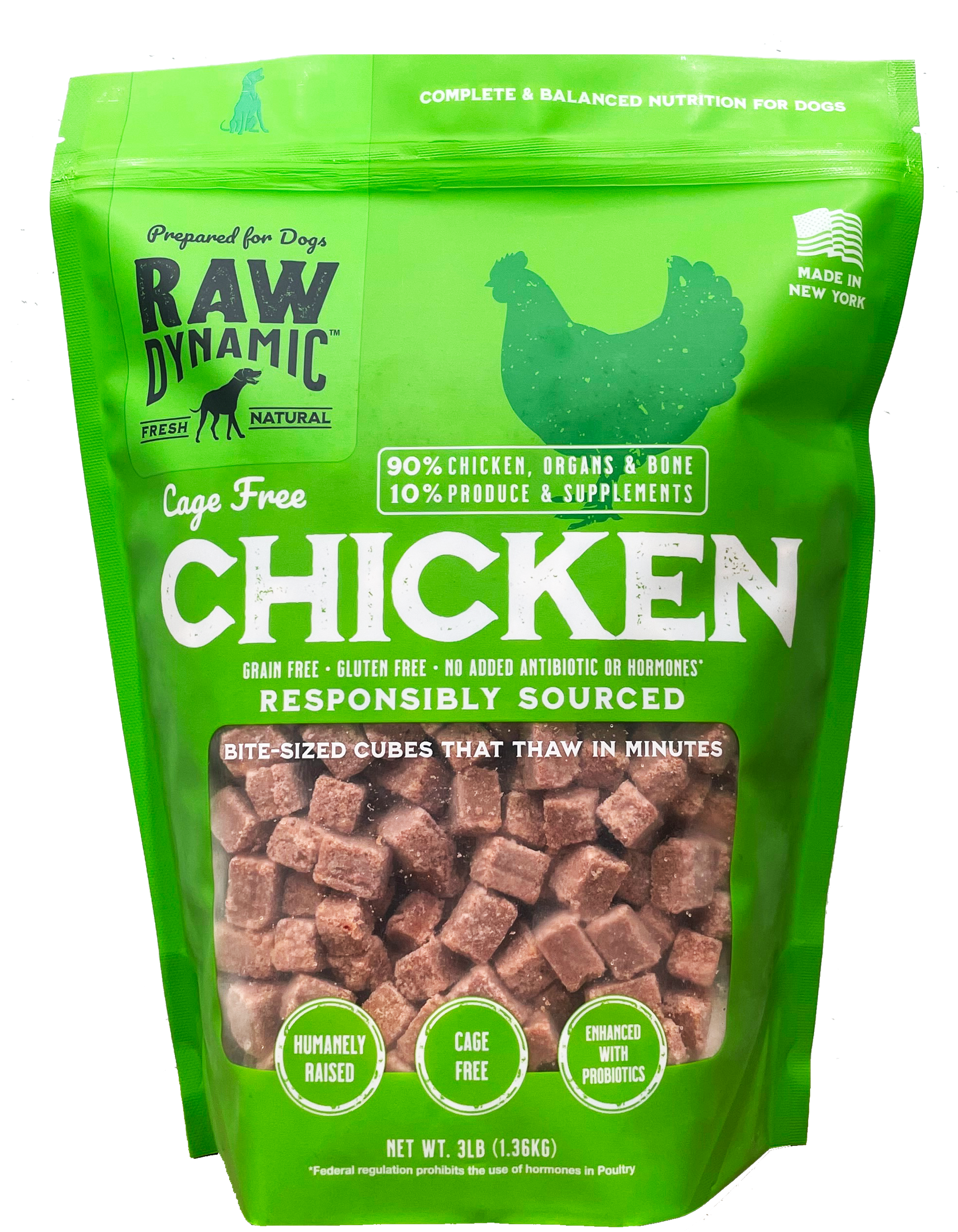 Raw Dynamic Frozen Chicken Formula for Dogs NYC Pet