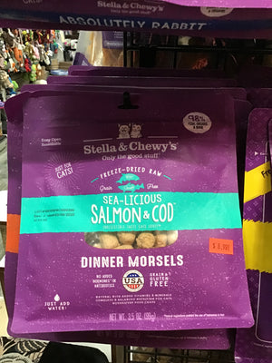 SC C FD Sea-Licious Salmon  Cod Morsels 3.5oz
