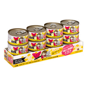 Weruva BFF PLAY Take a Chance Chicken, Duck, &amp; Turkey Dinner in a Hydrating Puree Pate Wet Cat Food (12) 2.8 oz Cans