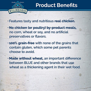 Blue Buffalo Wilderness High-Protein Grain-Free Adult Chicken Recipe Canned Cat Food