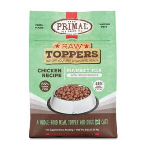 Primal Raw Toppers 5lb Chicken