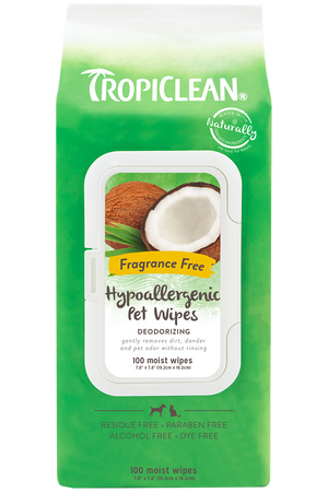 Tropiclean Pet Wipes HypoAllergenic 100ct